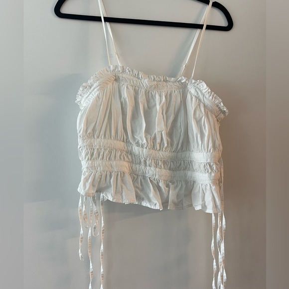 FREE PEOPLE shirred/ tied Gabby top - Picture 3 of 6